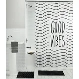 Mainstays Good Vibes 15PC Shower Curtain & Rug Bath Set